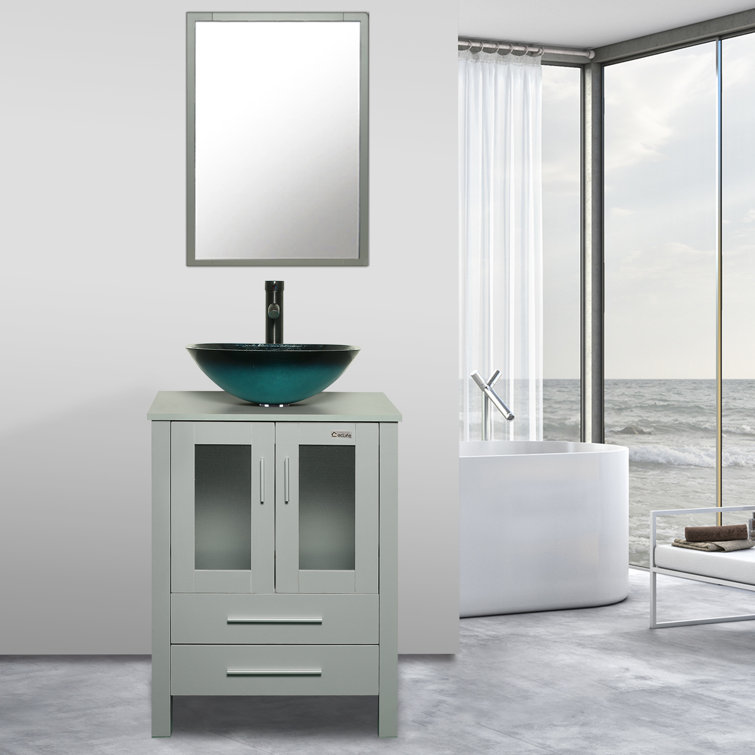 Orren Ellis Olancha 24'' Single Bathroom Vanity Set with Mirror & Reviews Wayfair Canada